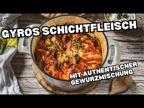 Griechisches Gyros Schichtfleisch | Die Frau am Grill