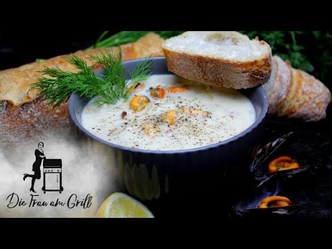 Clam Chowder | Muschelsuppe | Rezept | Die Frau am Grill