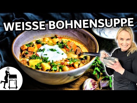 Weiße Bohnensuppe mit Speck | Die Frau am Grill