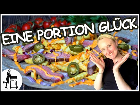 Eine Portion Glück | Loaded Steak Fries | Pommes mit Käse und Flank Steak