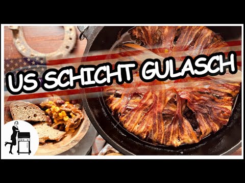 US Schicht Gulasch | Amerikanisches Schichtfleisch | Die Frau am Grill