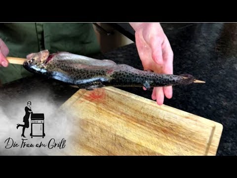 Forellen stecken - Steckerlfisch