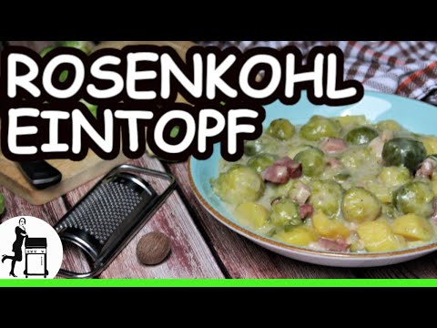Cremiger Rosenkohleintopf mit Speck und Kartoffeln