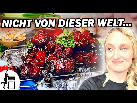 Pork Belly Burnt Ends | Schweinebauch Meat Candy | Die Frau am Grill
