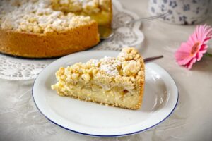 apfelkuchen mit pudding