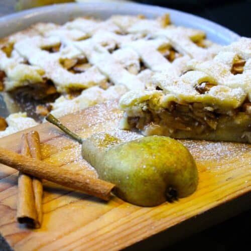 birnenkuchen mit gitter