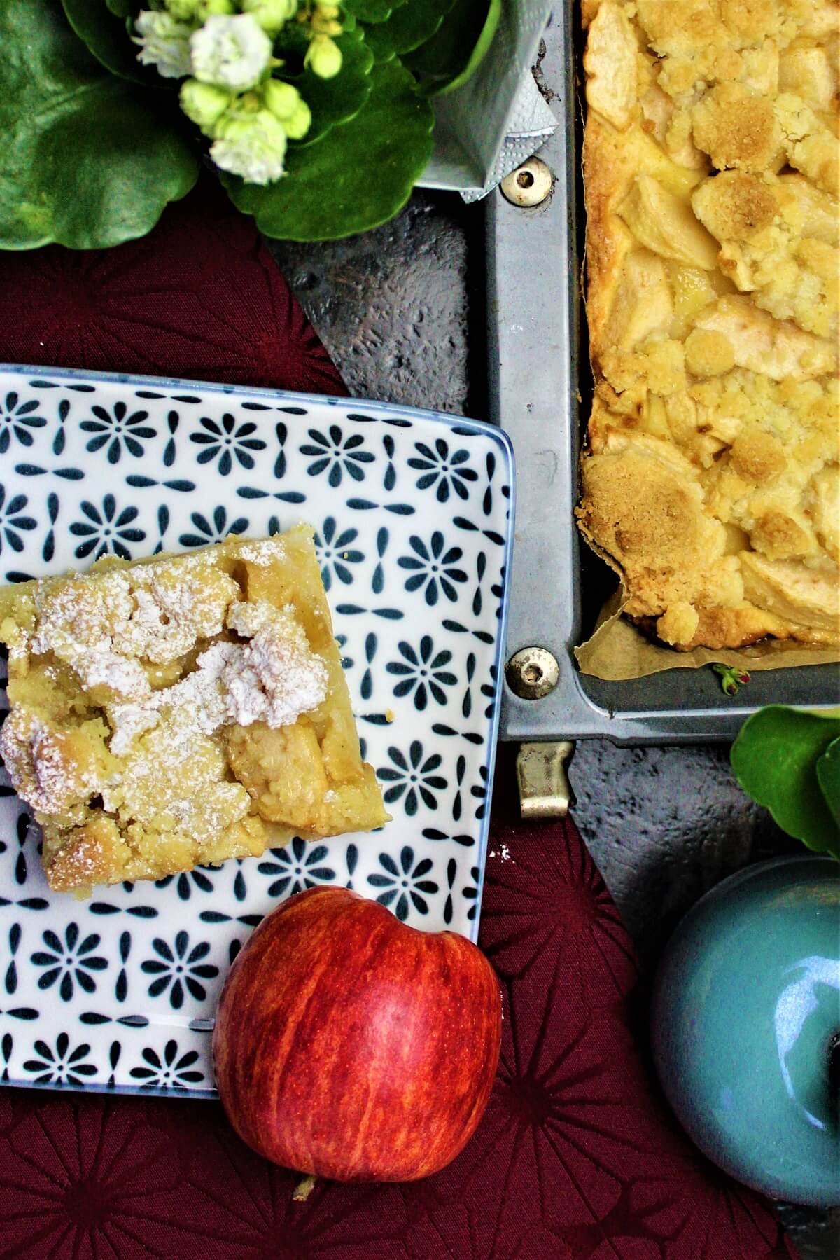 blechkuchen mit apfel