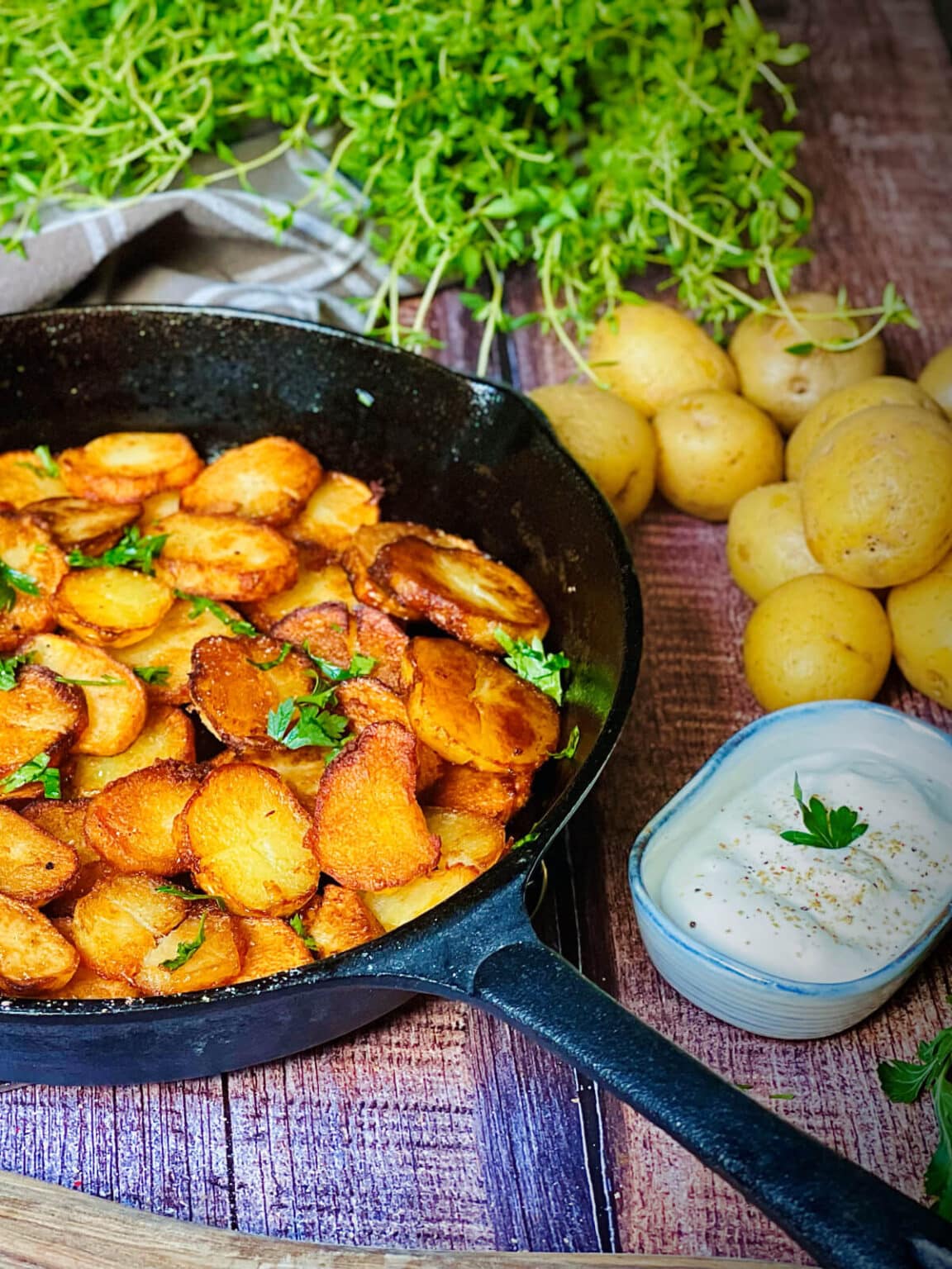 Bratkartoffeln | schnell, knusprig &amp; lecker | diefrauamgrill