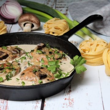 champignon rahm-schnitzel - rezept - die frau am grill