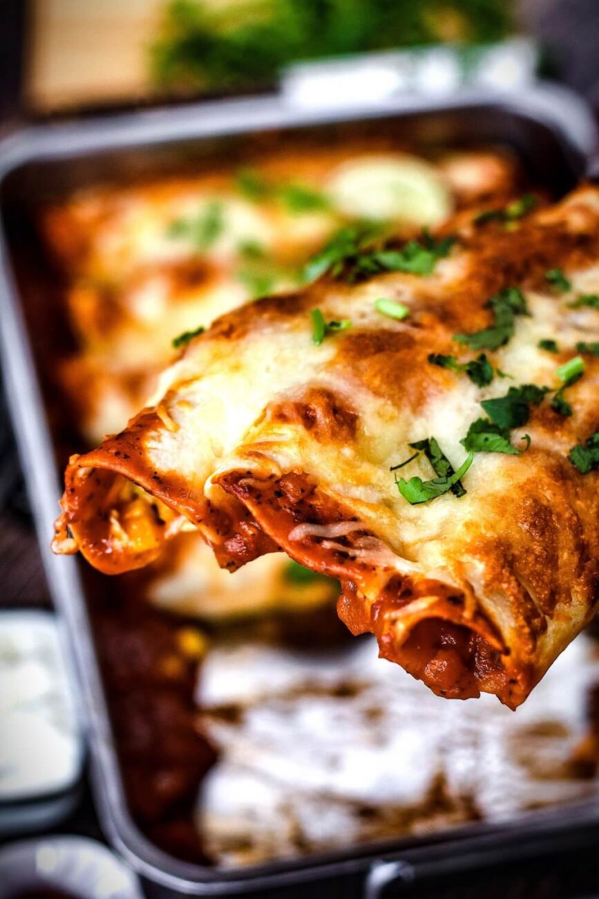 Enchiladas mit Käse überbacken | schnelles Rezept