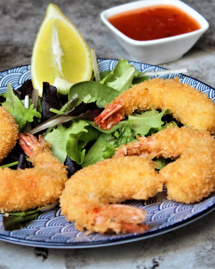 Panierte Garnelen frittieren krosses MeeresFingerfood