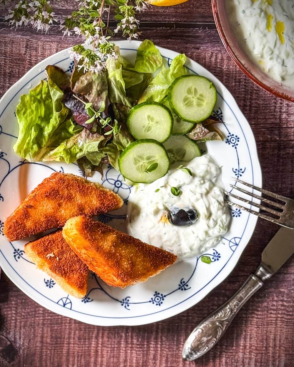 gebackener feta saganaki