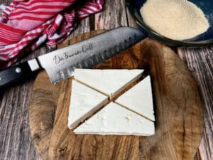 gebratener feta saganaki schritt 1