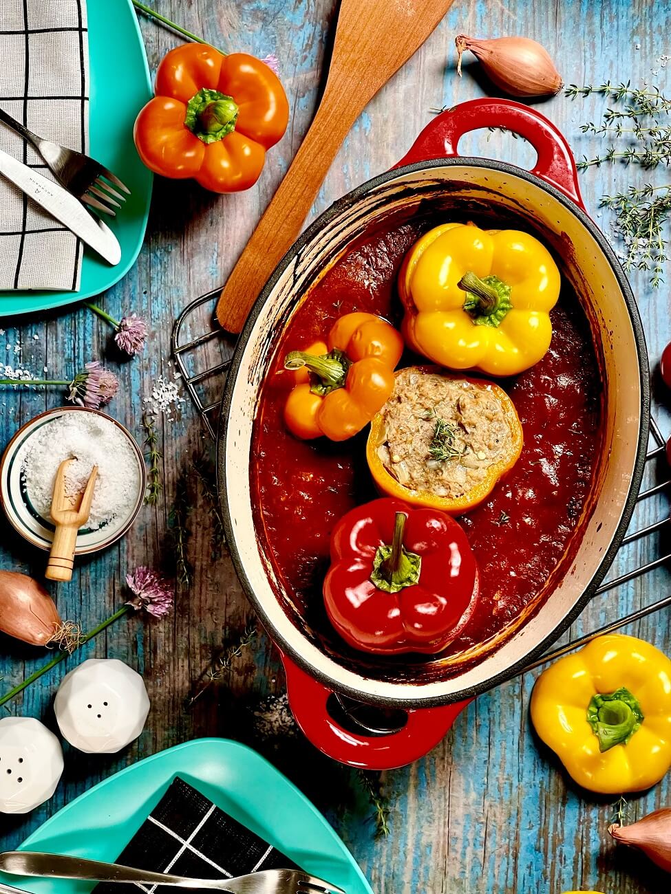 gefuellte paprika mit hack