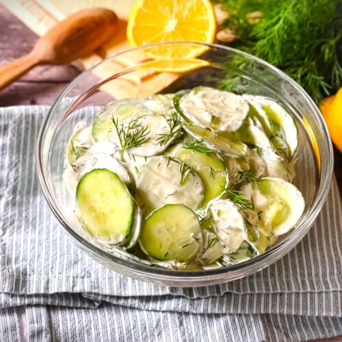 gurkensalat mit saurer sahne