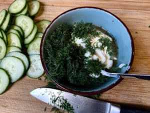 gurkensalat mit schmand - schritt 5