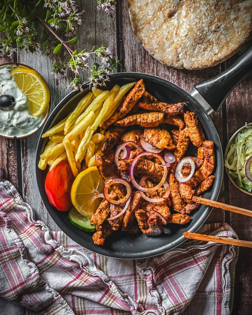 gyros pfanne rezept