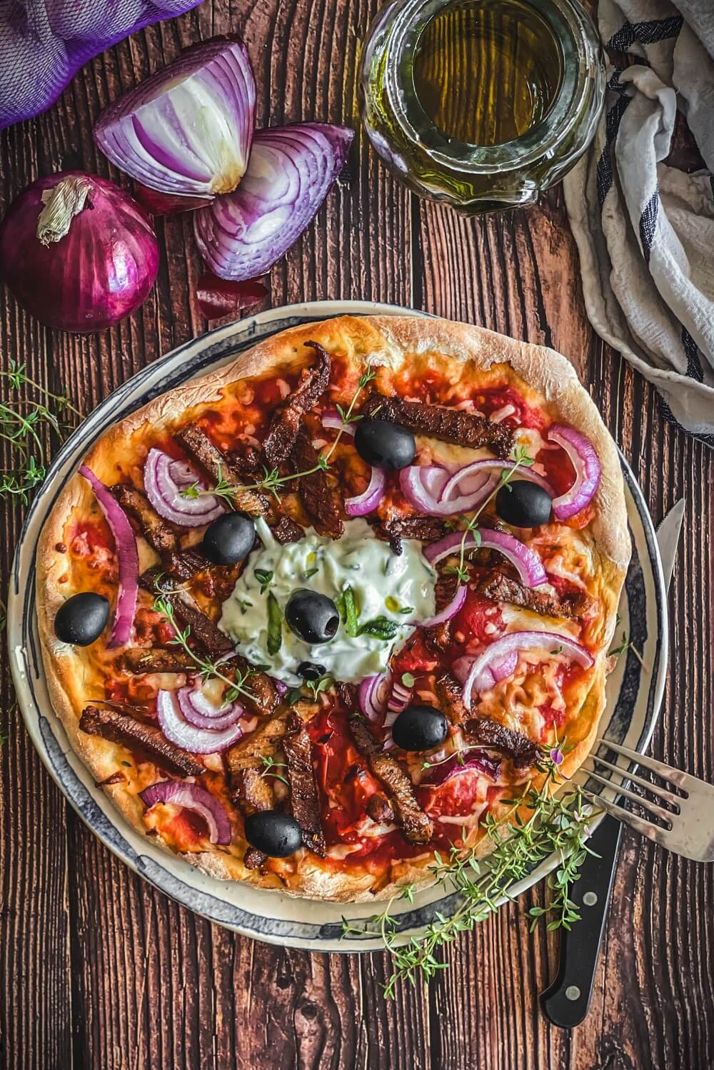 gyros pizza rezept