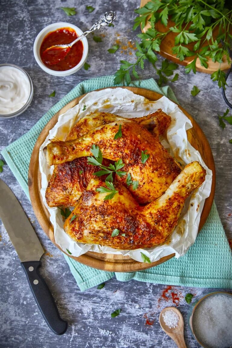 Hähnchenschenkel im Backofen | kross und saftig