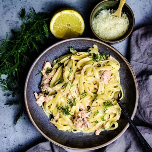 lachspasta rezept - die frau am grill