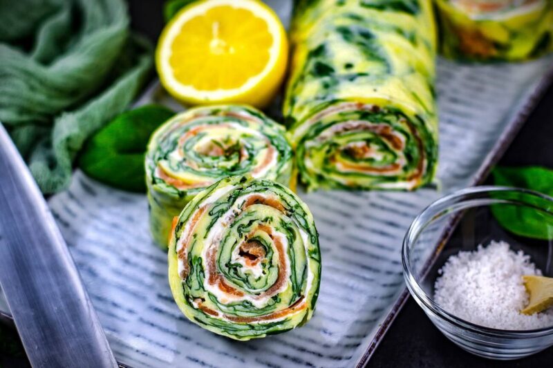 Lachs im Blätterteig mit Spinat