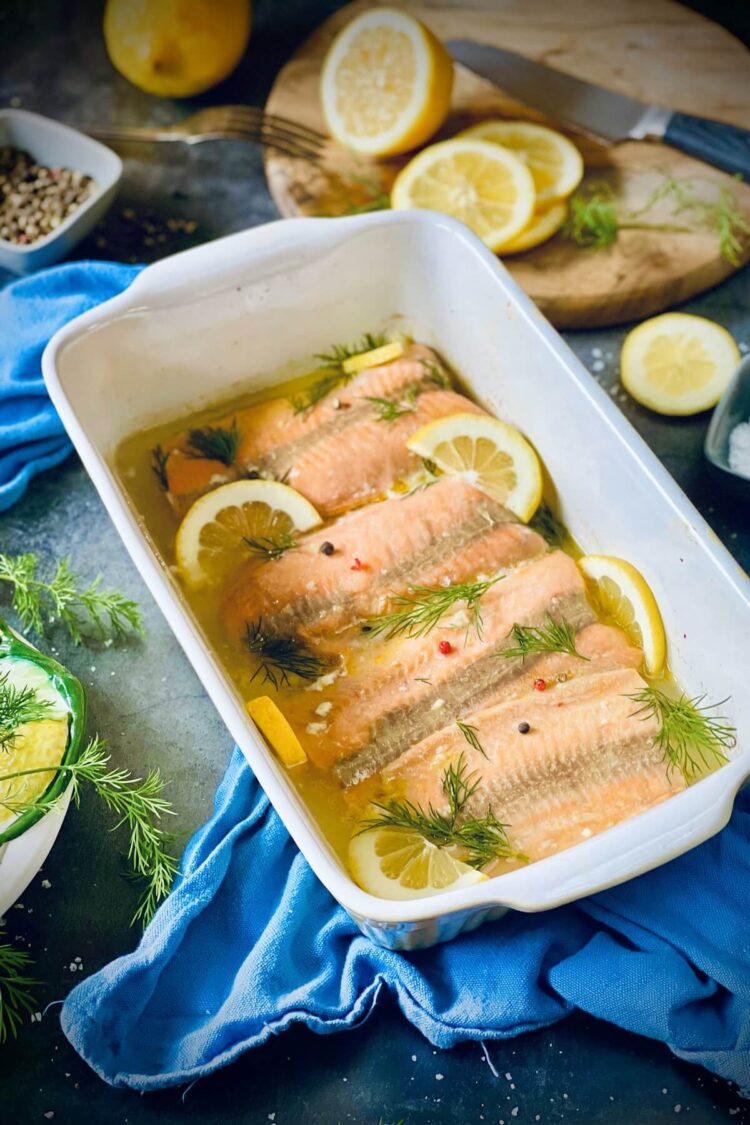 Wunderschne Lachs Gefroren Im Ofen Fotos