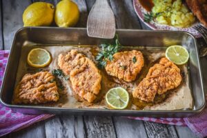 panierte schnitzel im backofen