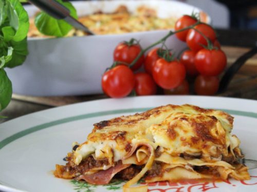 pizza lasagne rezept - friss dich dumm lasagne - die frau am grill