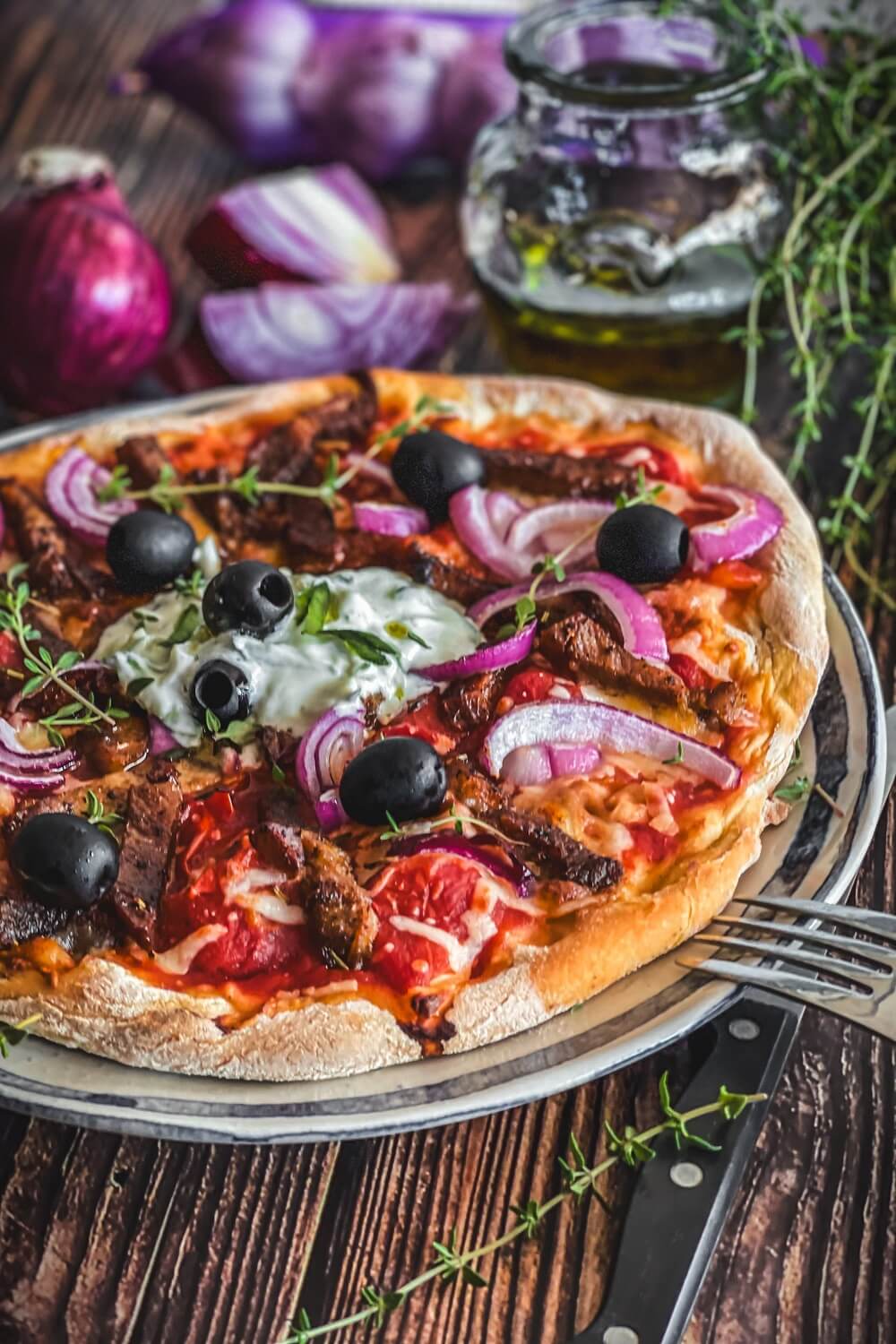 pizza mit gyros