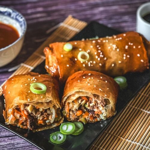 pulled pork fruehlingsrollen