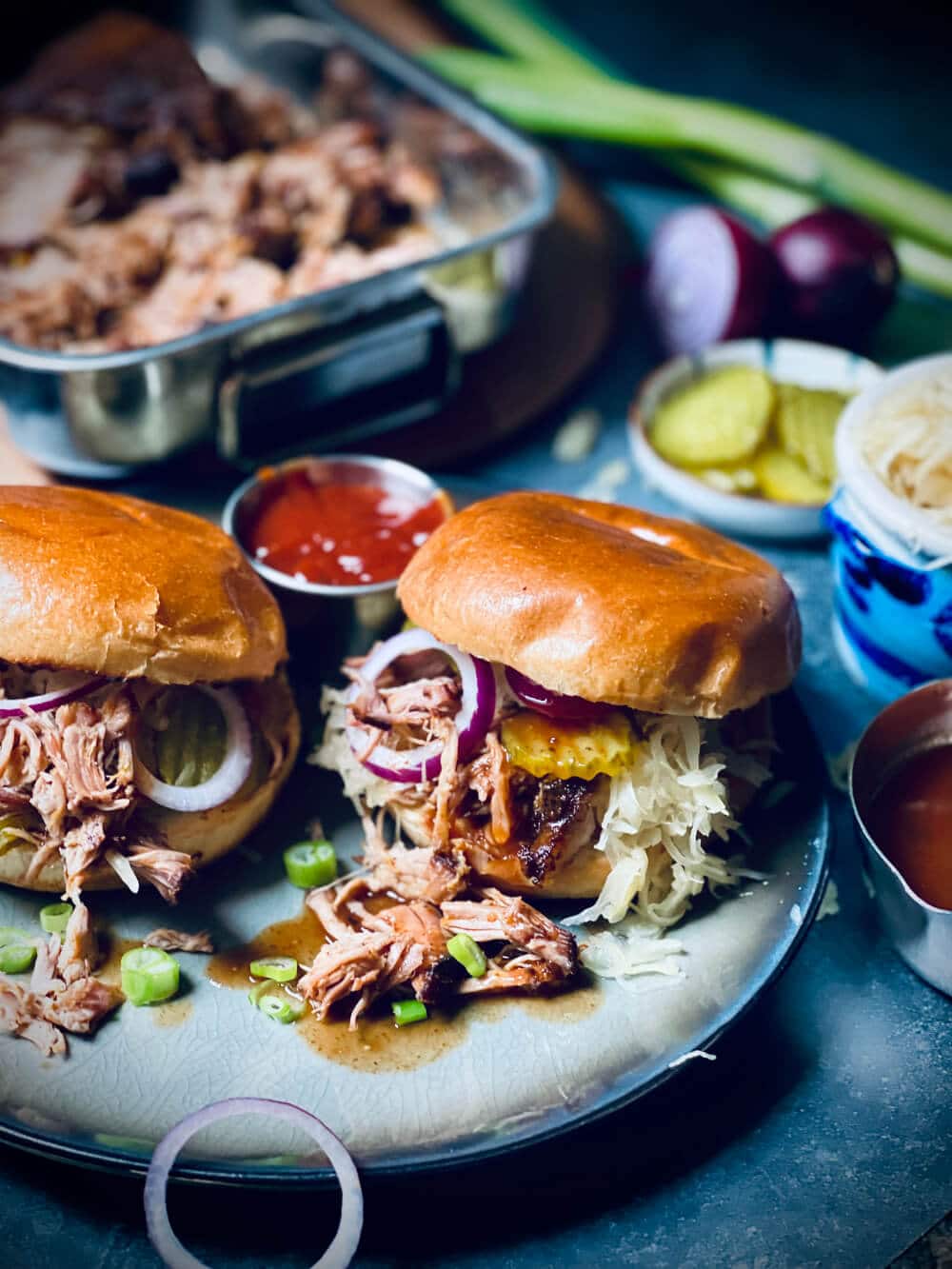 pulled pork rezept mit burger