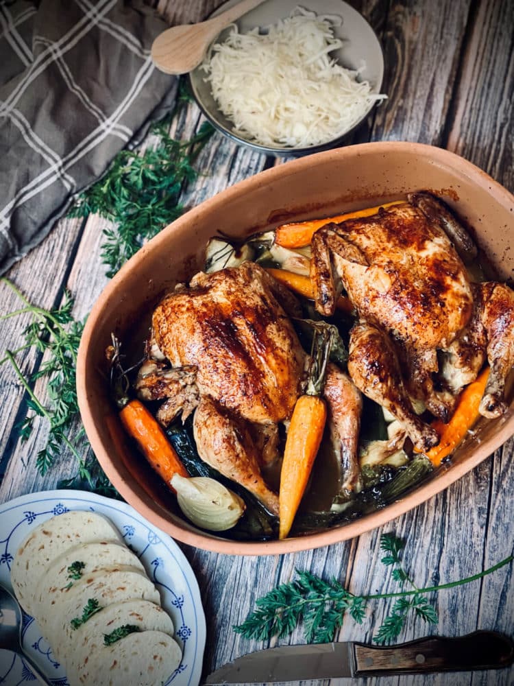 Hähnchen im Römertopf | Klassisches Rezept