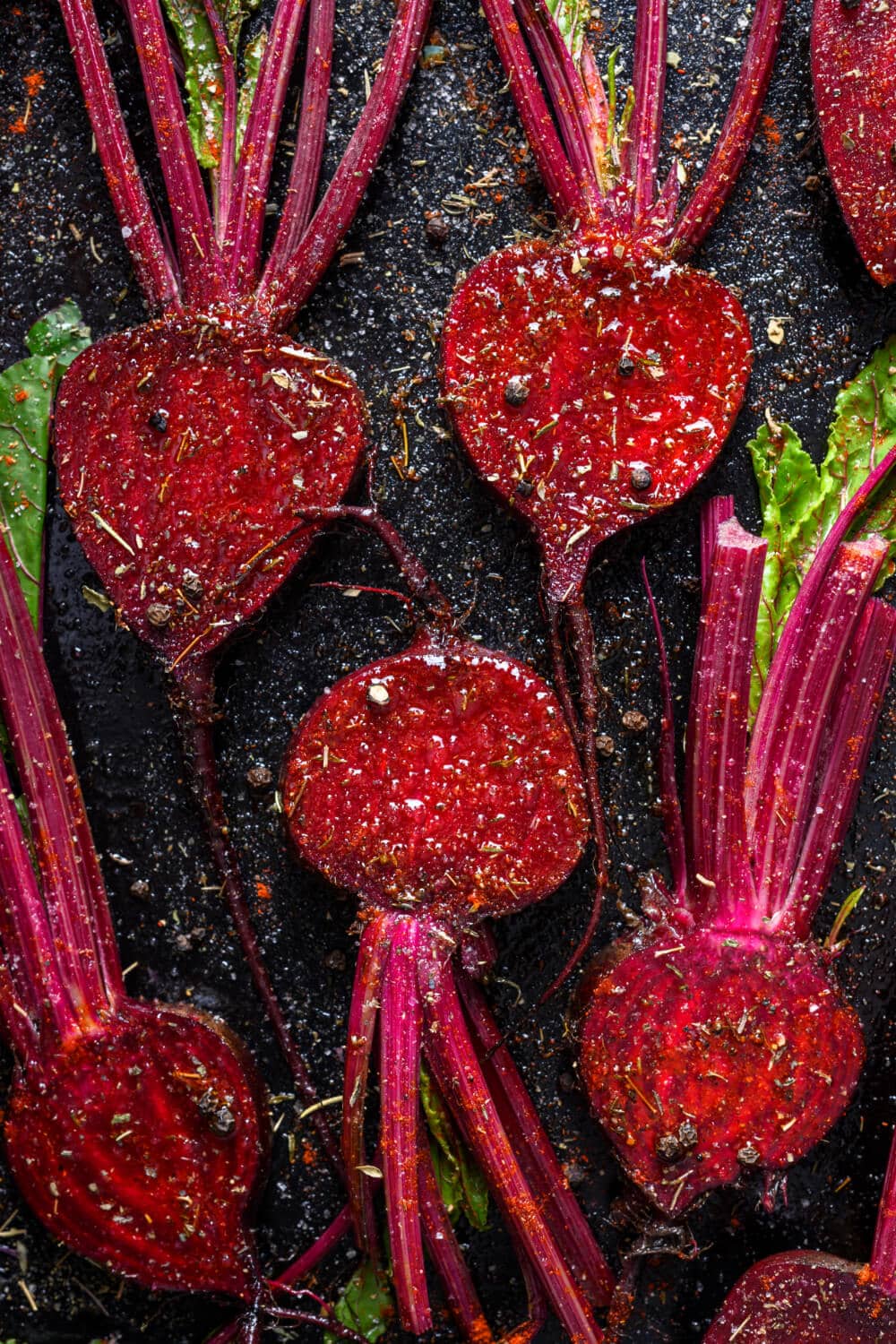 rote bete auf backblech geschmort