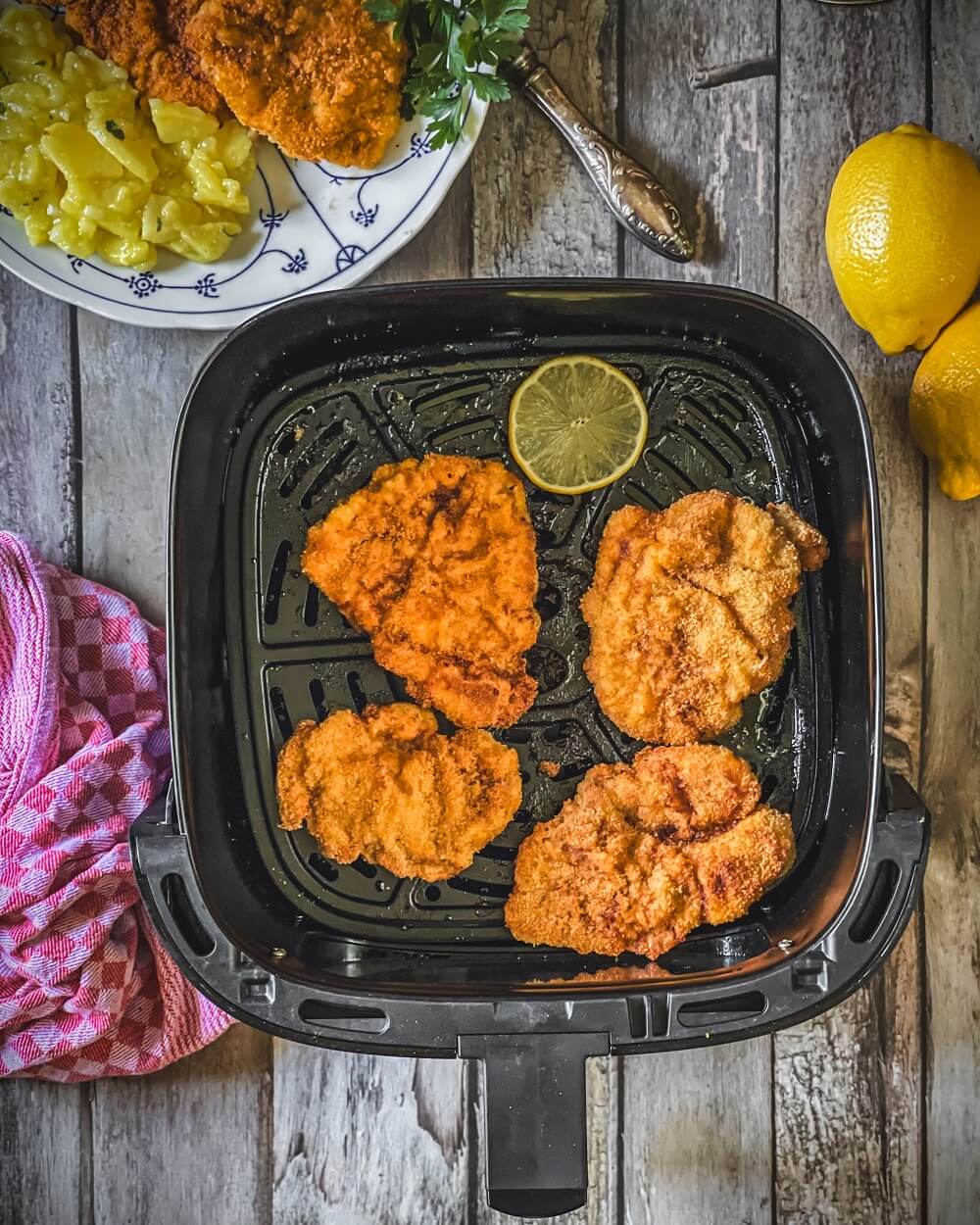 schnitzel in der heissluftfritteuse