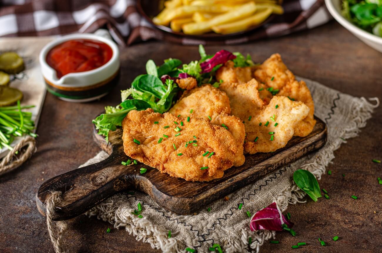 schnitzel panieren