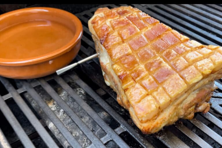 Schweinebauch Am Stuck Grillen