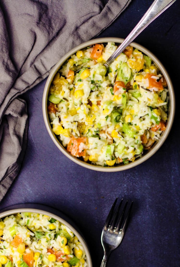 Reissalat mit Paprika und Mandarinen | diefrauamgrill.de