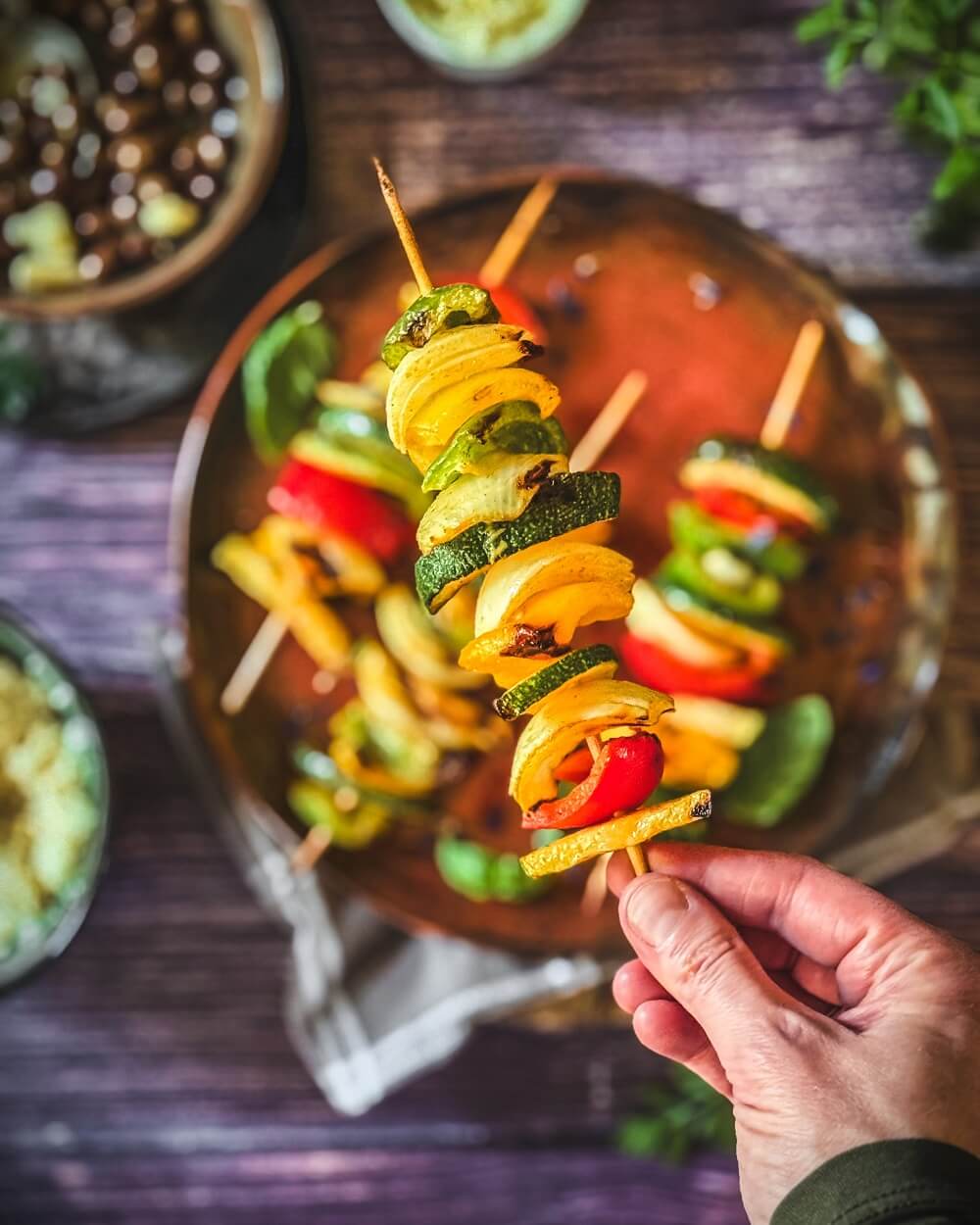 vegetarische grillspiesse