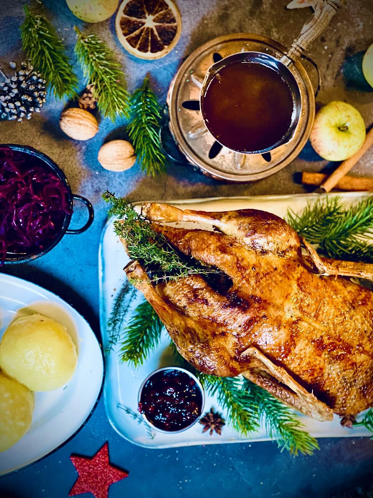 weihnachtsente mit knoedel