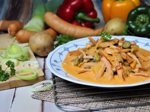 wurst geschnetzeltes rezept - die frau am grill