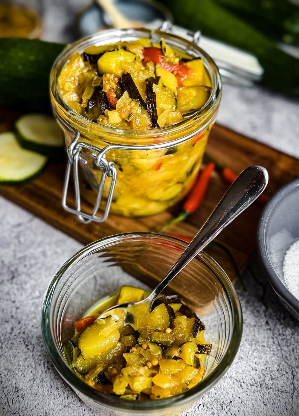 zucchini chutney rezept